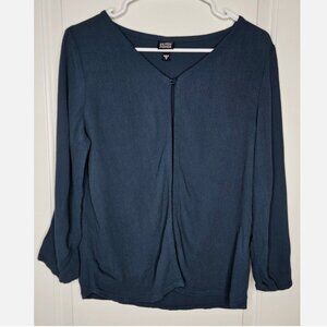 Eileen Fisher Rayon Cardigan Top Small Blue Lightweight